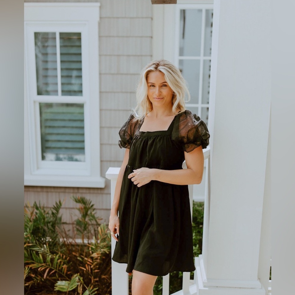 NET Lizard Thicket Modica Puff Sleeve Dress